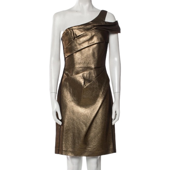 J Mendel Paris authentic gold dress in size 12. EUC. Absolutely gorgeous - Picture 1 of 14